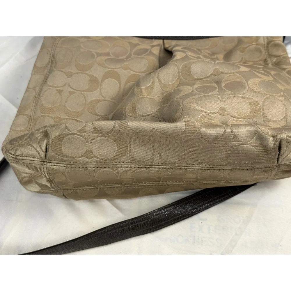 Coach Ashley Signature Jacquard Crossbody Bag Brown Khaki F20111